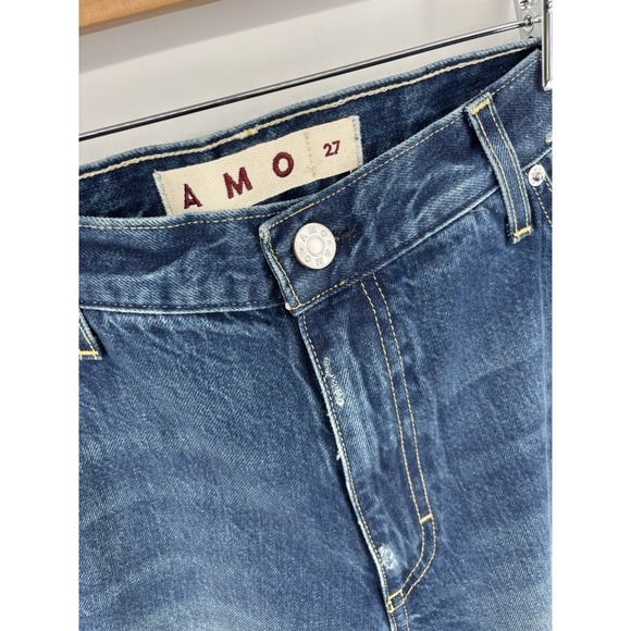 NWOT AMO Jocelyn Trouser Jeans Sz 27 (Meas 29) Wide Straight Leg MSRP $322 - Picture 7 of 16